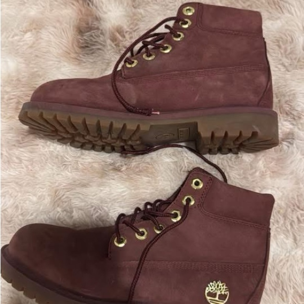 Timberland Women's Burgundy Combat Boots